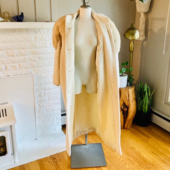 Rare Vintage Norma Lepofski Alpaca Wool & Fur Coat - Picture 2 of 16